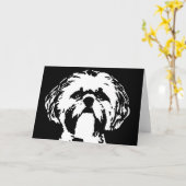 Cadeaux Shih Tzu - Carte (Fleur jaune)
