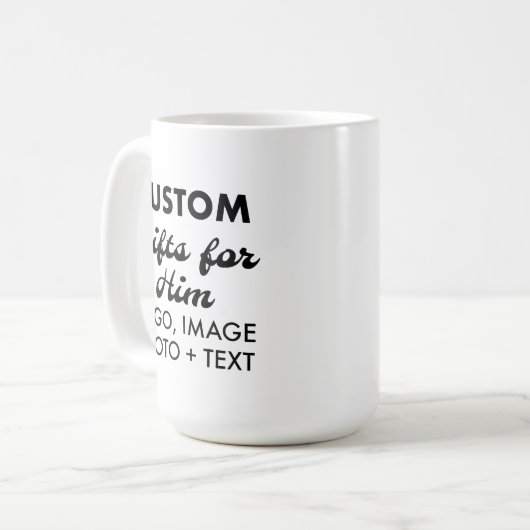 Cadeaux sur mesure pour lui classique Mug blanc 15 (Devant gauche)