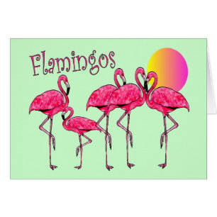 Cadeaux tropicaux d'art de Flamant rose