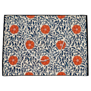 CADEAUZAK CHINEES BLOEMPATROON GROOT CADEAUZAKJE