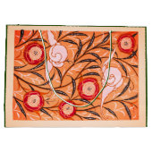 CADEAUZAK CHINEES BLOEMPATROON IN SINAASAPPEL GROOT CADEAUZAKJE (Achterkant)