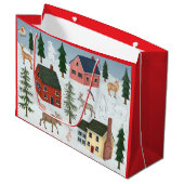 CADEAUZAK DORP IN DE SNEEUW GROOT CADEAUZAKJE (Voorkant Gekanteld)