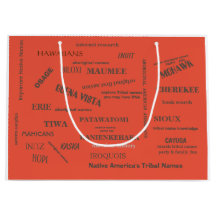 Cadeauzak/Label/inheemse stammennamen/metropolie