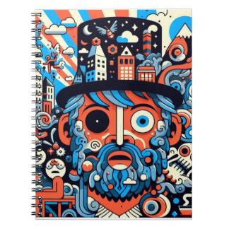 Caderno Espiral com Foto "Psychedelic #1" Notitieboek