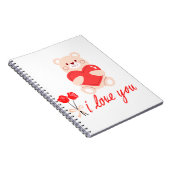 caderno espiral urso romântico com coração notitieboek (Rechterzijde)