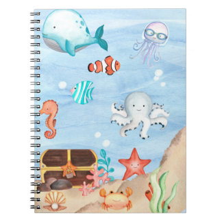 Caderno Fundo do Mar Meninos Notitieboek