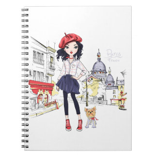 Caderno MODE GIRL in PARIS Notitieboek