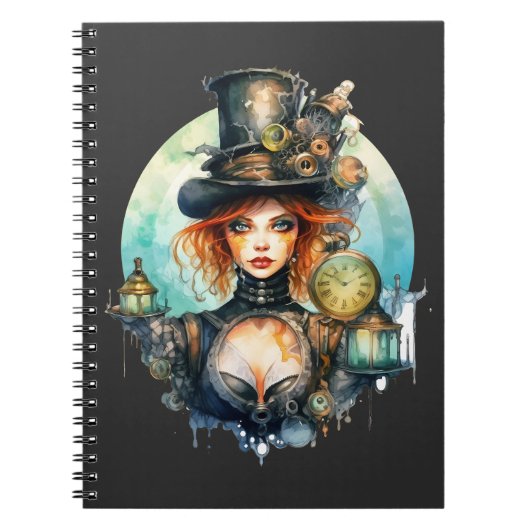 Caderno (Notebook) Olhar do Tempo Steampunk Notitieboek (Voorkant)