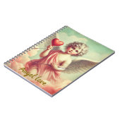 caderno personalizado anjo cupido com coração notitieboek (Linkerzijde)