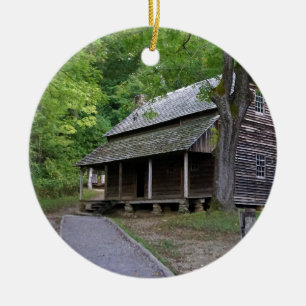 Cades Cove Cabin Keramisch Ornament