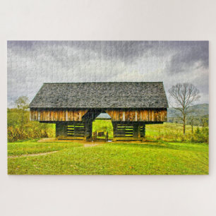 Cades Cove Cantilever Barn Travel Photography Legpuzzel