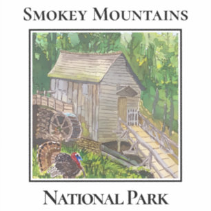 Cades Cove Grist Mill, Smokey Mountains Nationaal Sticker