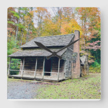 Cades Cove Herfst Berghut Klok