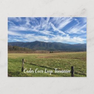 Cades Cove Loop, TN - Open Field Uitzicht Briefkaart