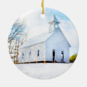 Cades Cove Methodist Church Ornament - Winter (Achterkant)