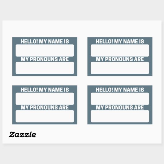 Cadet Blue Name & Pronoun Labels (Vel)