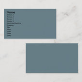 Cadet Blue Visitekaartje (Voorkant / Achterkant)