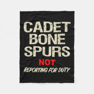 Cadet Bone Spurs Shirt Funny Military Anti Trump Fleece Deken