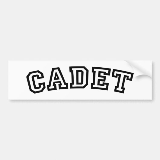 CADET BUMPERSTICKER (Voorkant)