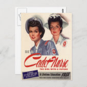 Cadet Nurse Briefkaart (Voorkant / Achterkant)