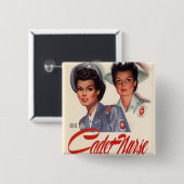 Cadet Nurse Vierkante Button 5,1 Cm (Voorkant /achterkant)