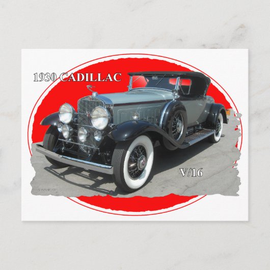 CADILLAC 1930 V/16 BRIEFKAART (Voorkant)