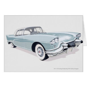 Cadillac 1957 avec la silhouette du conducteur à