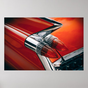 Cadillac American Made Car Tailfin Lights Poster