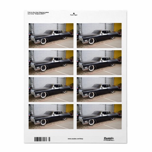 Cadillac Eldorado Etiket (Full Sheet)