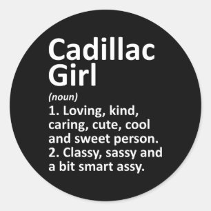 Cadillac Girl Mi Michigan Grappige Stad Thuis Root Ronde Sticker