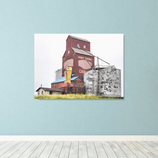 Cadillac Grain Elevator Canvas Afdruk (Insitu (Houten vloer))