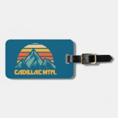 Cadillac Mountain Retro Turquoise Bagagelabel (Voorkant horizontaal)