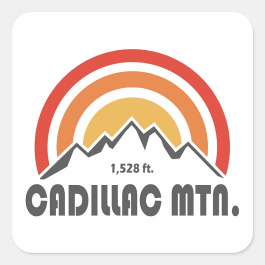 Cadillac Mountain Vierkante Sticker (Voorkant)