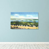Cadillac Mt Summit Uitzicht van Bar Harbour 2 Canvas Afdruk (Insitu (Houten vloer))