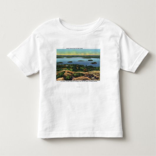 Cadillac Mt Summit Uitzicht van Bar Harbour Kinder Shirts (Voorkant)