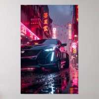 Cadillac noir élégant CT5 Poster de papier peint d