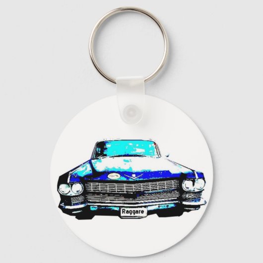 cadillac raggare - auto sleutelhanger (Voorkant)