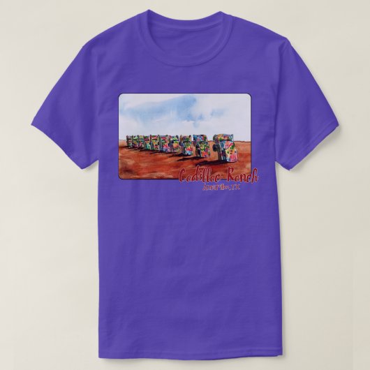 Cadillac Ranch Amarillo Texas T-shirt (Design voorkant)