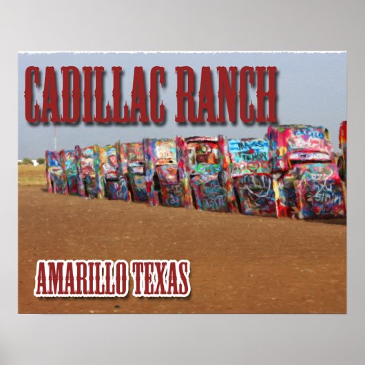 Cadillac Ranch Poster (Voorkant)