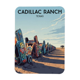 Cadillac Ranch Texas Reizen Magneet