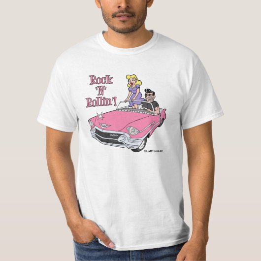 Cadillac rose avec le T-shirt de graisseur et (Devant)