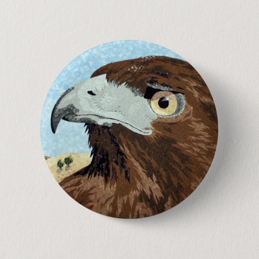 Cadir - Red-tail Hawk Ronde Button 5,7 Cm (Voorkant)