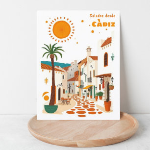 Càdiz Cadiz Espagne vacances ville blanche Carte p