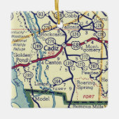 Cadiz KY  Map Keramisch Ornament (Voorkant)