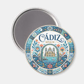 Cádiz Spanje Magneet (Voorkant / Achterkant)