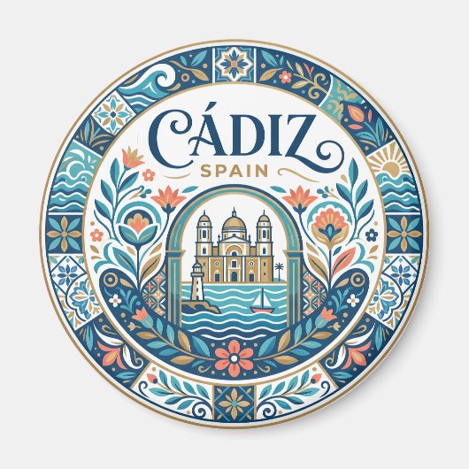 Cádiz Spanje Magneet (Voorkant)