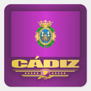 Cadiz Vierkante Sticker