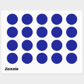 Cadmium Blue Solid Color Ronde Sticker (Vel)