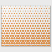 Cadmium Oranje Polka Dot Modern White Cadeaupapier (Vlak)