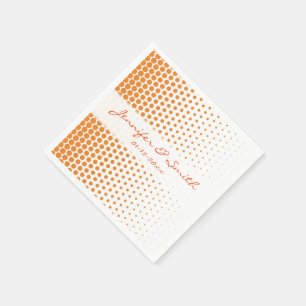 Cadmium Oranje Stip Modern Wit Servetten